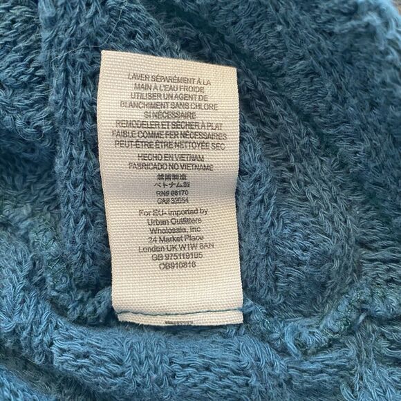 Free People We‎ The Free Teal Thien's Hacci Sweater Top Size Small - Picture 13 of 13